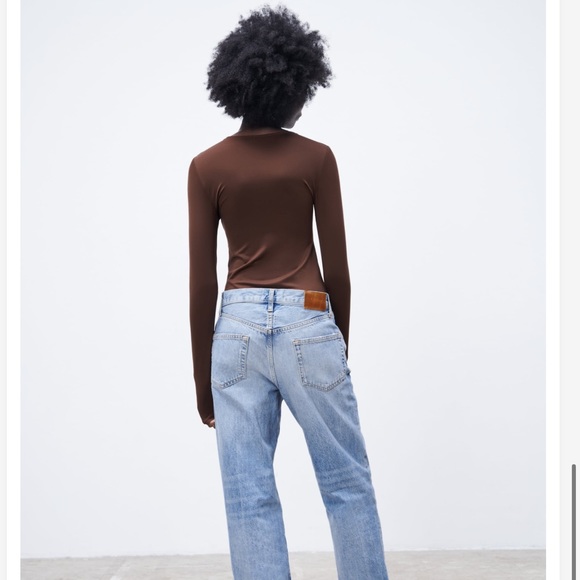 Zara Brown Bodysuit Medium - Picture 4 of 7